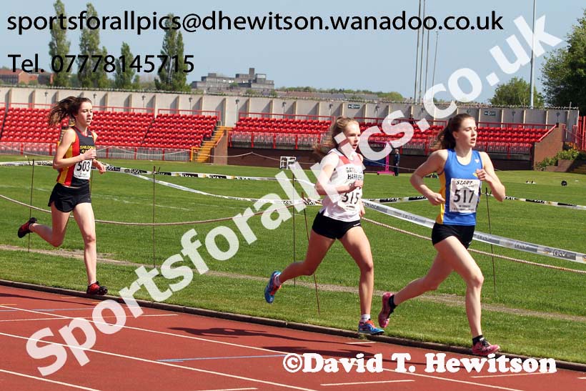 Womens under-17s, North East Track and Field Champs., Gateshead. Photo: David T. Hewitson/Sports for All Pics